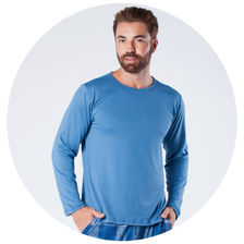 05 pijama masculino longo dudu suede xadrez jeans