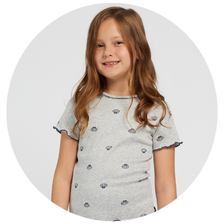 03 pijama infantil feminino curto duda ribana conchinhas