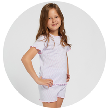 03 pijama infantil feminino curto duda ribana poa rosa